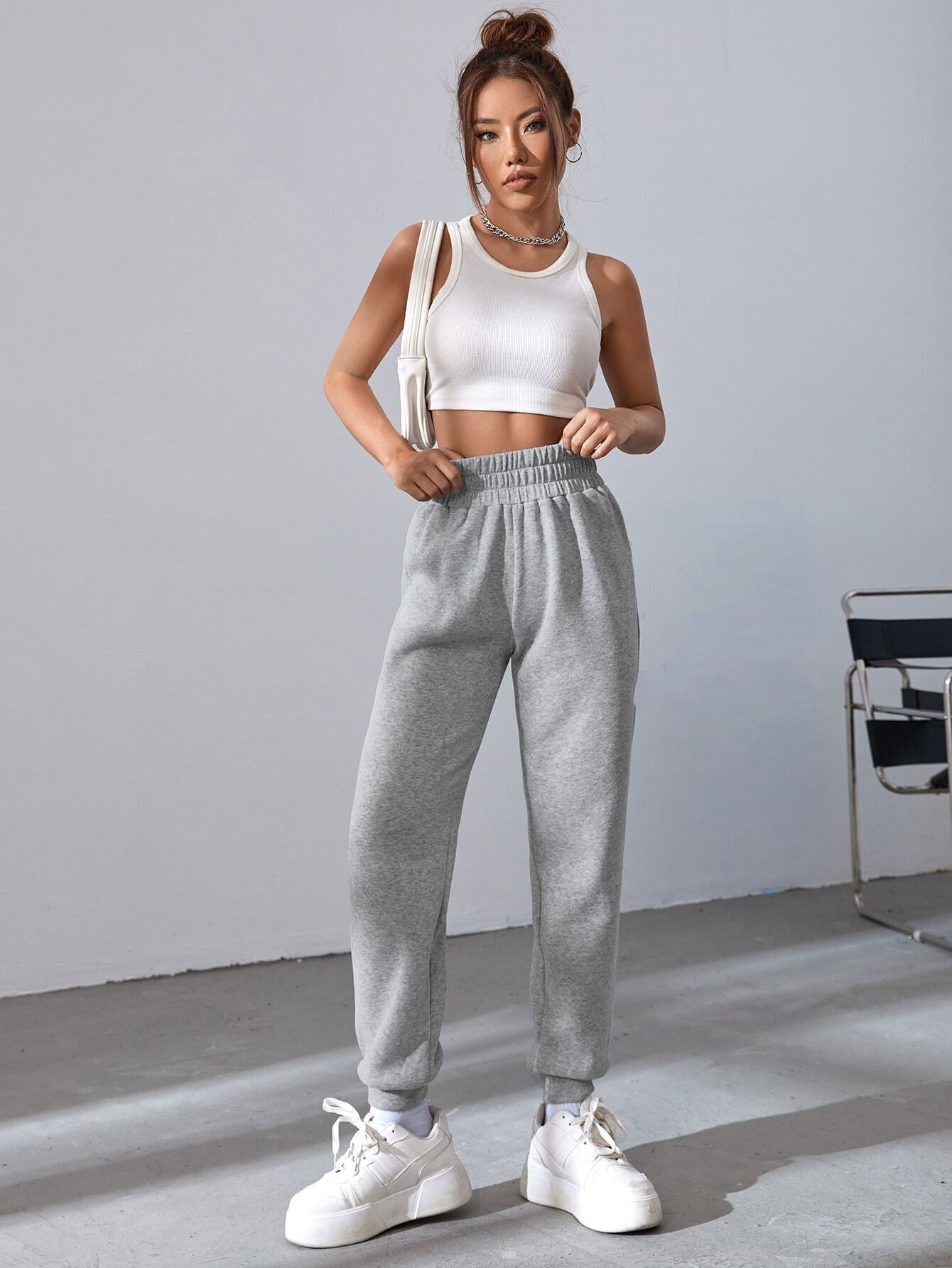 KATECLO Women's Cargo Jogger Pants - Baggy Sweatpants for Gym, Tracks, and Casual Wear | Trackpants & Trousers for Girls